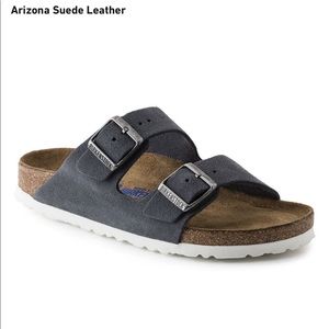 Birkenstock Arizona stone color suede sandals